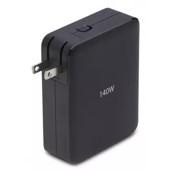 StarTech.com 140W USB-C seinälaturi, 3x USB-C/1x USB-A, PD 3.1 kansainvälinen GaN-virtalähde MacBook/Dell XPS/Inspiron