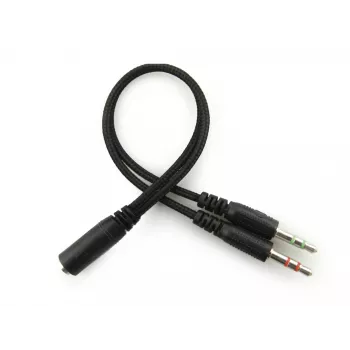 Sandberg MiniJack Headset Saver, johdollinen, puhelut/musiikki, 20 - 20000 Hz, 71 g, headset, musta