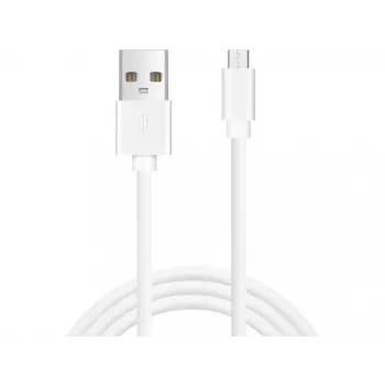 Sandberg MicroUSB Sync/Charge 1m SAVER, 1 m, Micro-USB A, USB A, valkoinen