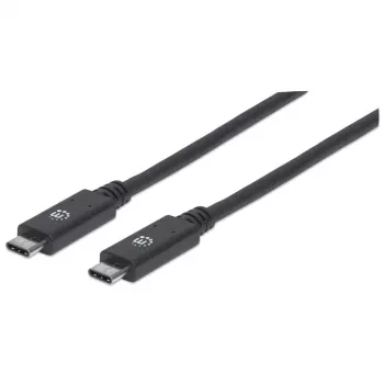 USB-C-kaapeli Manhattan USB31C5C1M 1m pistoke-pistoke musta