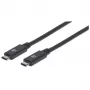 USB-C-kaapeli Manhattan USB31C5C1M 1m pistoke-pistoke musta