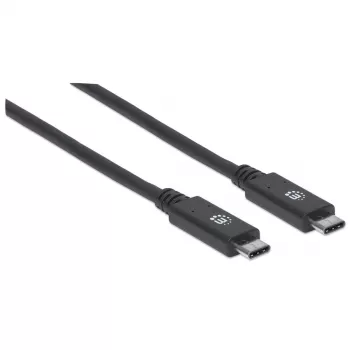 USB-C-kaapeli Manhattan USB31C5C1M 1m pistoke-pistoke musta
