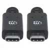 USB-C-kaapeli Manhattan USB31C5C1M 1m pistoke-pistoke musta