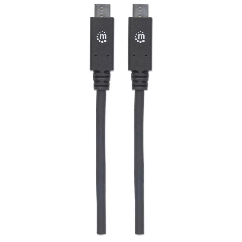 USB-C-kaapeli Manhattan USB31C5C1M 1m pistoke-pistoke musta