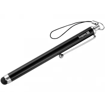 Sandberg Touchscreen Stylus Pen Saver, universaali, kaikki merkit, musta, hopea, metalli, kumi, 1 kpl, 100 mm