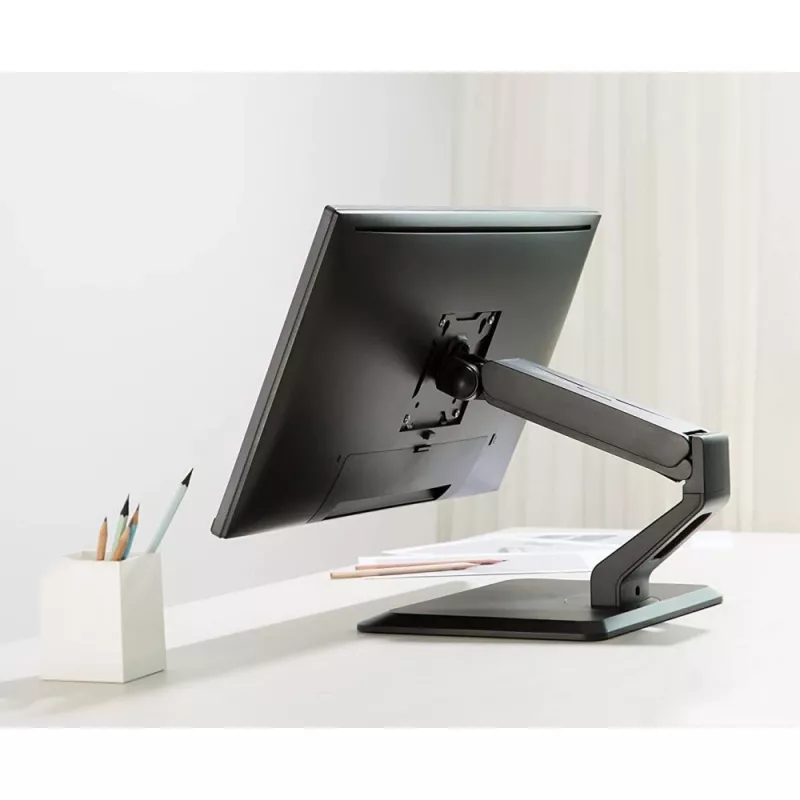Techly ICA-LCD 35TS kosketusnäyttöjen pöytäjalusta, 17–32 tuumaa, enintään 10 kg, VESA 75x75/100x100, kaasujousi, musta