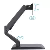 Techly ICA-LCD 35TS kosketusnäyttöjen pöytäjalusta, 17–32 tuumaa, enintään 10 kg, VESA 75x75/100x100, kaasujousi, musta