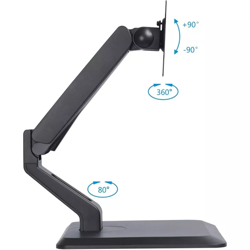 Techly ICA-LCD 35TS kosketusnäyttöjen pöytäjalusta, 17–32 tuumaa, enintään 10 kg, VESA 75x75/100x100, kaasujousi, musta