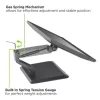 Techly ICA-LCD 35TS kosketusnäyttöjen pöytäjalusta, 17–32 tuumaa, enintään 10 kg, VESA 75x75/100x100, kaasujousi, musta