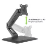 Techly ICA-LCD 35TS kosketusnäyttöjen pöytäjalusta, 17–32 tuumaa, enintään 10 kg, VESA 75x75/100x100, kaasujousi, musta