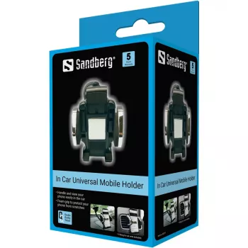 Sandberg In Car Universal Mobile Holder, matkapuhelin/älypuhelin, passiivinen teline, auto, musta