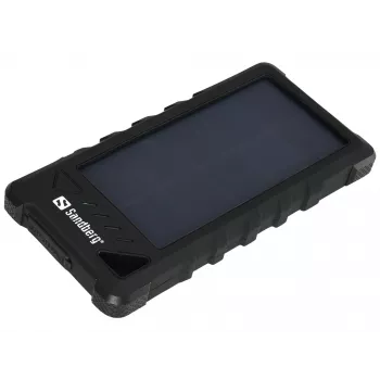 Sandberg Outdoor Solar Powerbank 16000, 16000 mAh, litiumioni (Li-Ion), musta