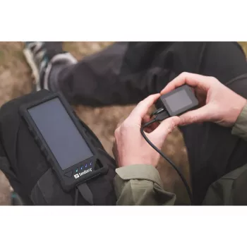 Sandberg Outdoor Solar Powerbank 16000, 16000 mAh, litiumioni (Li-Ion), musta
