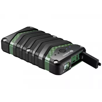 Sandberg Survivor Powerbank 20000, 20000 mAh, litiumioni (Li-Ion), musta, vihreä