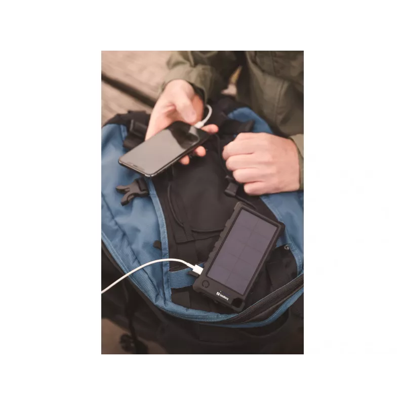 Sandberg Outdoor Solar Powerbank 10000, 10000 mAh, musta