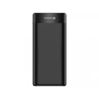 Sandberg Powerbank 20000 PD65W+2xQC3.0, 20000 mAh, litiumioni (Li-Ion), Quick Charge 3.0, 65 W, musta