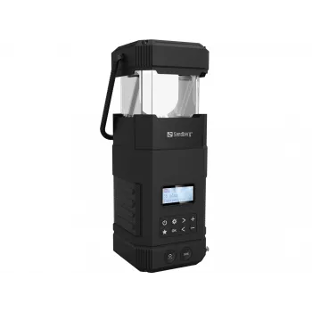 Sandberg Survivor Lantern All-in1 10000, paristokäyttöinen retkeilylyhty, musta, IPX5, LED, USB C, paristo