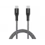 Sandberg Survivor USB-C-kaapeli 1M 100W, 1 m, USB-C, USB-C, USB 2.0, musta, harmaa
