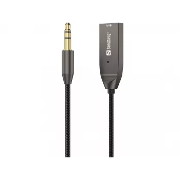 Sandberg Wireless Audio Link USB, USB, A2DP, AVRCP, HFP, 10 m, musta, telakka, 5 V