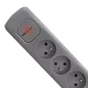 Jatkojohto Qoltec 50275 1.8m 5 AC-pistorasiaa sisäkäyttöön harmaa