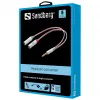 Sandberg-kuulokeliitäntäsovitin Dual-Single, 3,5 mm TRS, uros, naaras, valkoinen