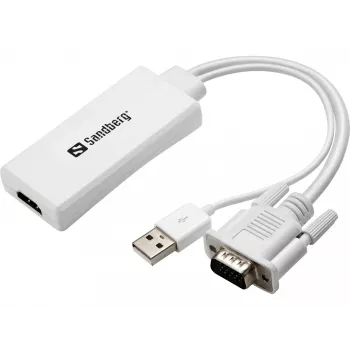 Sandberg VGA+audio - HDMI-muunnin