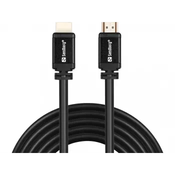 Sandberg HDMI 2.0 -kaapeli 19M-19M, 10 m, HDMI tyyppi A (standardi), HDMI tyyppi A (standardi), musta