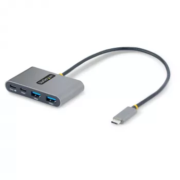 StarTech.com 4-porttinen USB-C-keskitin 100W Power Delivery -läpiviennillä – 2x USB-A + 2x USB-C – USB 3.0 5Gbps – 1ft (30cm) kaapeli – kannettava USB Type-C - USB-A/C-keskitin