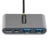StarTech.com 4-porttinen USB-C-keskitin 100W Power Delivery -läpiviennillä – 2x USB-A + 2x USB-C – USB 3.0 5Gbps – 1ft (30cm) kaapeli – kannettava USB Type-C - USB-A/C-keskitin