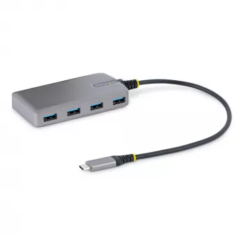 StarTech.com 4-porttinen USB-C-keskitin - 5Gbit/s - väylävirralla toimiva - USB-C - 4x USB-A -keskitin valinnaisella lisävirransyötöllä - kannettava pöytäkone/kannettava tietokone USB-keskitin - 30 cm kaapeli - USB-laajennuskeskitin
