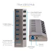 StarTech.com 7-porttinen itsetehosteinen USB-C-keskitin yksittäisillä virta-/katkaisupainikkeilla, USB 3.0 5Gbps -laajennuskeskitin virtalähteellä, pöytäkone/kannettava tietokone USB-C - USB-A -keskitin, USB Type C -keskitin BC 1.2:lla