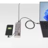 StarTech.com 7-porttinen itsetehosteinen USB-C-keskitin yksittäisillä virta-/katkaisupainikkeilla, USB 3.0 5Gbps -laajennuskeskitin virtalähteellä, pöytäkone/kannettava tietokone USB-C - USB-A -keskitin, USB Type C -keskitin BC 1.2:lla