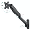Techly ICA-LCD G112E kääntyvä seinäkiinnike kaasujousella, yhdelle 17-32 tuuman (43-81,3 cm) näytölle, 9 kg