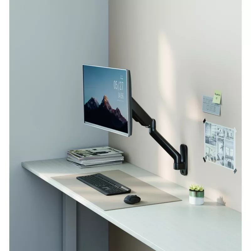 Techly ICA-LCD G112E kääntyvä seinäkiinnike kaasujousella, yhdelle 17-32 tuuman (43-81,3 cm) näytölle, 9 kg