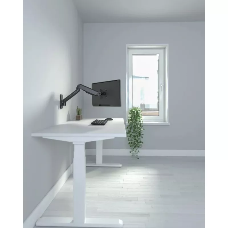 Techly ICA-LCD G112E kääntyvä seinäkiinnike kaasujousella, yhdelle 17-32 tuuman (43-81,3 cm) näytölle, 9 kg