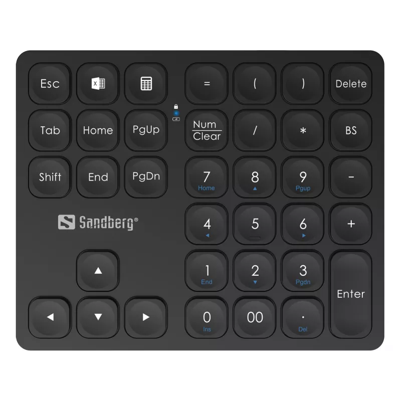 Numeronäppäimistö Sandberg Wireless Numeric Keypad Pro kalvokytkin 36 näppäintä