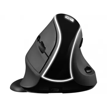 Sandberg Wireless Vertical -hiiri Pro, oikeakätinen, pystysuunnittelu, optinen, RF Wireless, 1600 DPI, musta