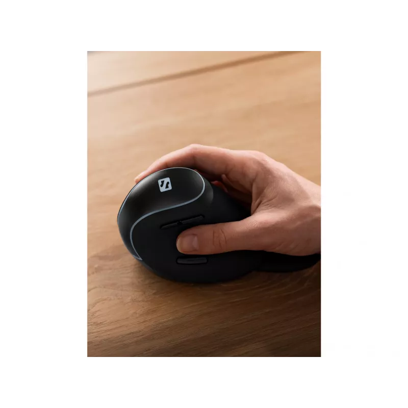 Sandberg Wireless Vertical -hiiri Pro, oikeakätinen, pystysuunnittelu, optinen, RF Wireless, 1600 DPI, musta