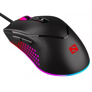 Sandberg Azazinator -hiiri 6400, oikeakätinen, USB Type-A, 6400 DPI, musta