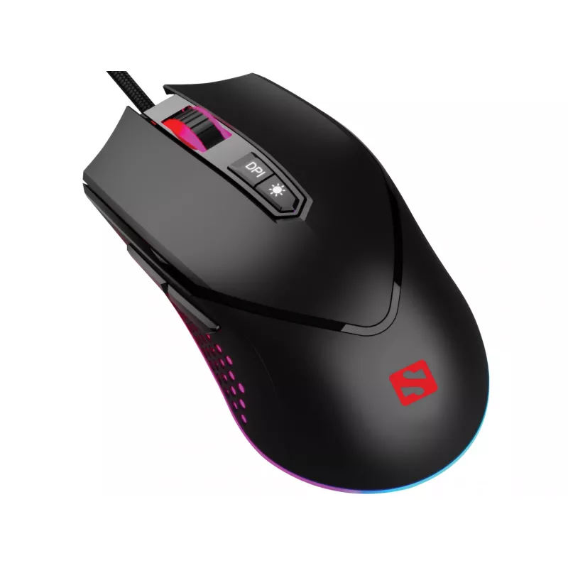 Sandberg Azazinator -hiiri 6400, oikeakätinen, USB Type-A, 6400 DPI, musta