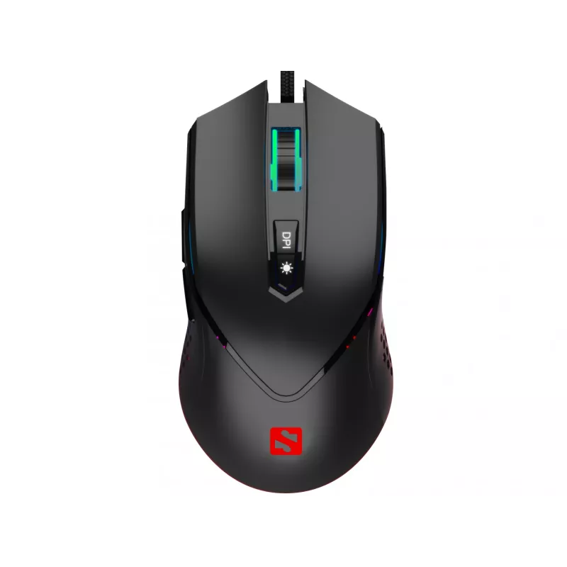 Sandberg Azazinator -hiiri 6400, oikeakätinen, USB Type-A, 6400 DPI, musta