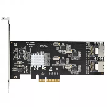 StarTech.com 8-porttinen SATA PCIe-kortti – PCI Express 6 Gbit/s SATA-laajennuskortti 4 isäntäohjaimella – SATA PCIe-ohjainkortti – PCI-e x4 Gen 2 SATA III – SATA HDD/SSD
