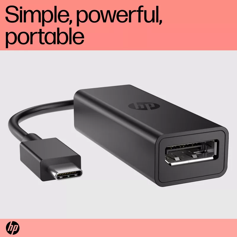 HP 8Y8Y1AA USB-C–DisplayPort-sovitin G2, 8K (7680 x 4320), musta