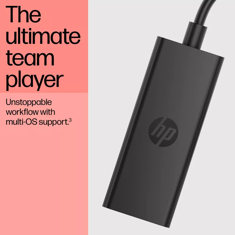 HP 8Y8Y1AA USB-C–DisplayPort-sovitin G2, 8K (7680 x 4320), musta