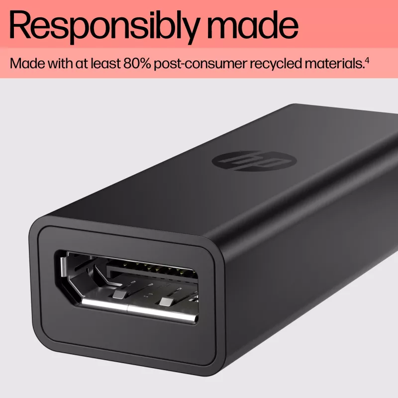 HP 8Y8Y1AA USB-C–DisplayPort-sovitin G2, 8K (7680 x 4320), musta