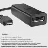 HP 8Y8Y1AA USB-C–DisplayPort-sovitin G2, 8K (7680 x 4320), musta