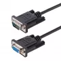 StarTech.com 3m RS232 sarjaportin nullmodem-kaapeli, crossover-sarjakaapeli Al-Mylar-suojauksella, DB9 sarjaportti COM -kaapeli naaras-uros, yhteensopiva DTE-laitteiden kanssa, musta, F/M