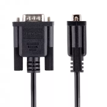 StarTech.com 3m RS232 sarjaportin nullmodem-kaapeli, crossover-sarjakaapeli Al-Mylar-suojauksella, DB9 sarjaportti COM -kaapeli naaras-uros, yhteensopiva DTE-laitteiden kanssa, musta, F/M