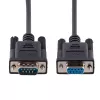 StarTech.com 3m RS232 sarjaportin nullmodem-kaapeli, crossover-sarjakaapeli Al-Mylar-suojauksella, DB9 sarjaportti COM -kaapeli naaras-uros, yhteensopiva DTE-laitteiden kanssa, musta, F/M