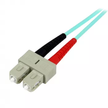 StarTech.com 2m (6ft) LC/UPC - SC/UPC OM3 monimuotokuitu-kaapeli, täysduplex 50/125µm Zipcord-kuitu-kaapeli, 100G, pieni lisävaimennus, LSZH kuitu-patch-kaapeli